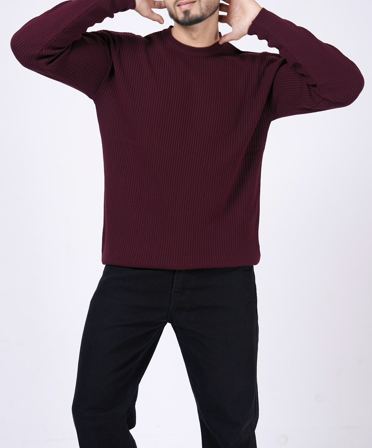 LIGHTWEIGHT RIBBED PULLOVER