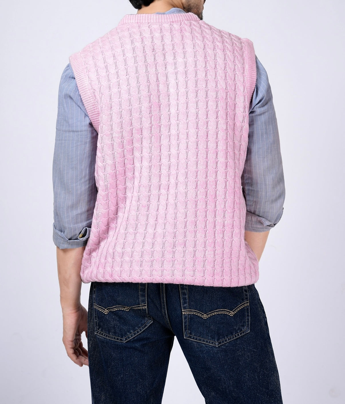 Cable knitted vests