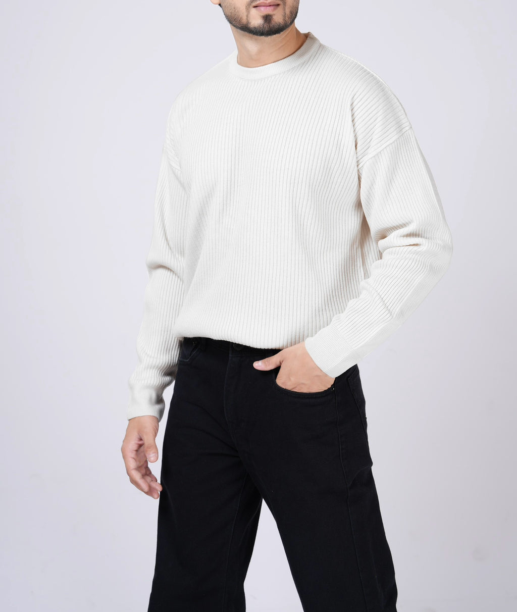 LIGHTWEIGHT RIBBED PULLOVER
