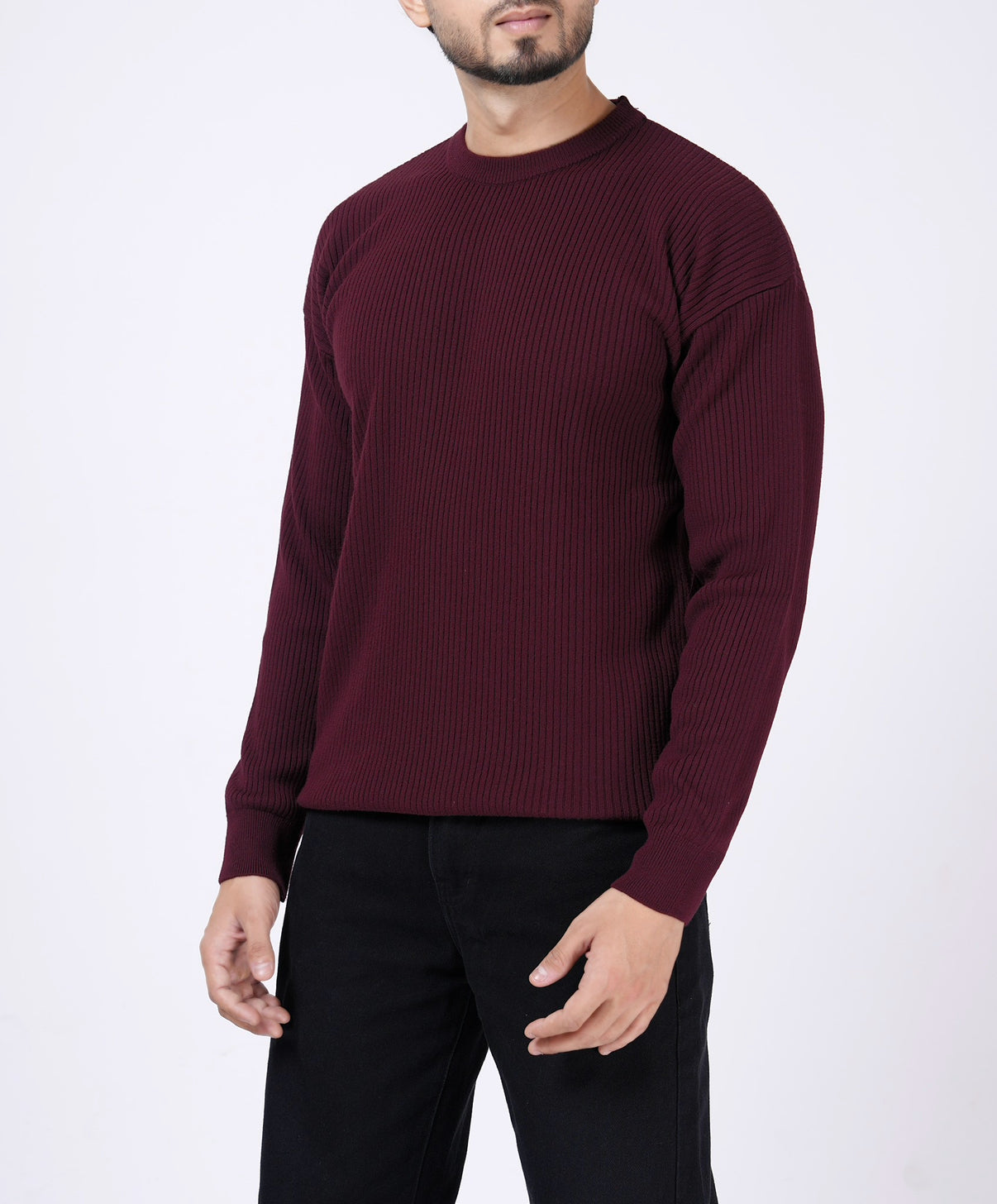 LIGHTWEIGHT RIBBED PULLOVER